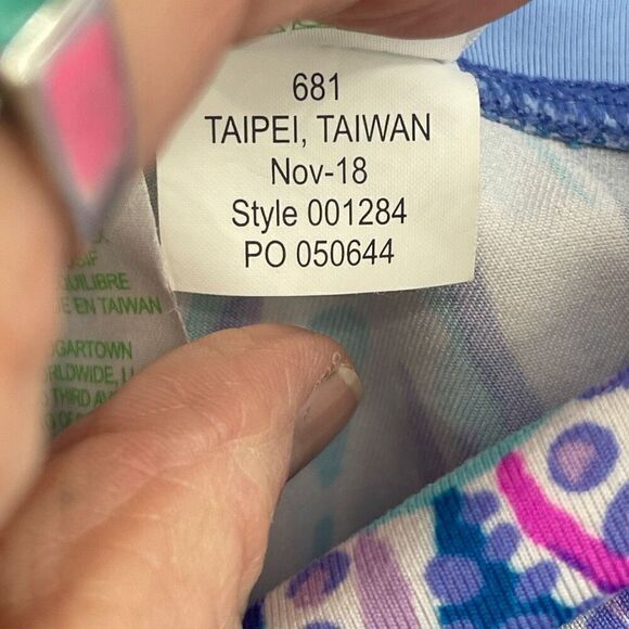 Lilly Pulitzer Multicolor Luxletic Flock Together Crop Leggings Size Small - Picture 8 of 8